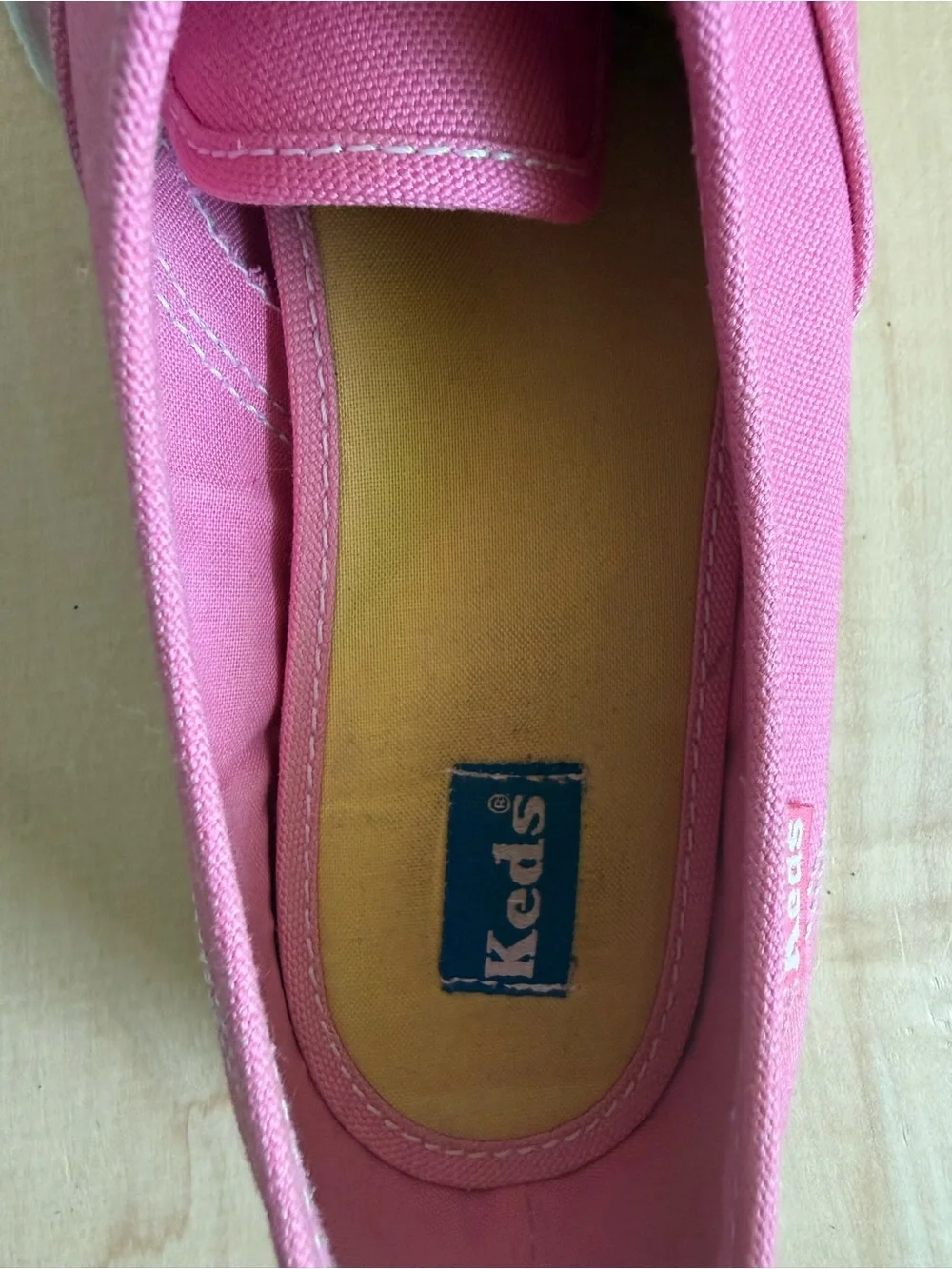 Women’s Keds Pink Canvas Low-Top Sneakers with White Laces - Picture 6 of 11